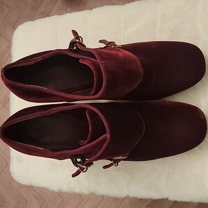 Carley Burgundy Velvet Tory Burch Shoes